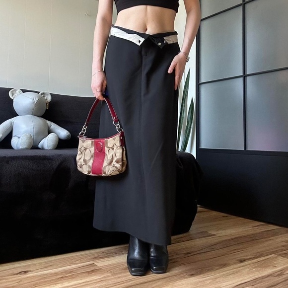 The Perfect Black Fold Over Maxi Skirt - Picture 4 of 8